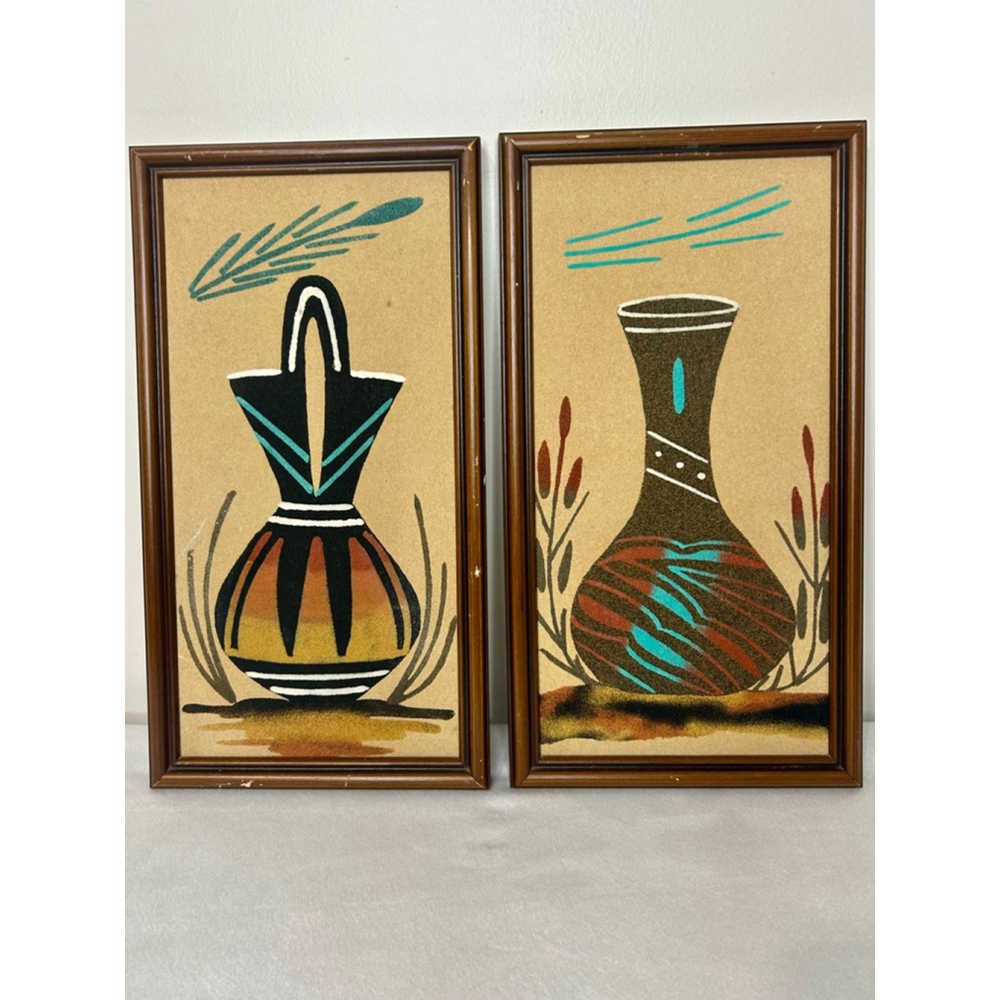 Sand Painting Art vases Unbranded, Wall Decor, Brown & Blue